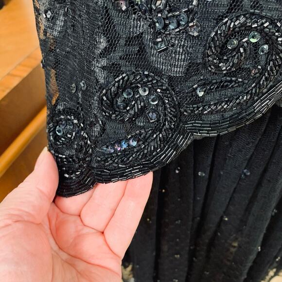 Vintage Judith Ann Victorian Romance Sequin Lace Dress - Picture 9 of 13